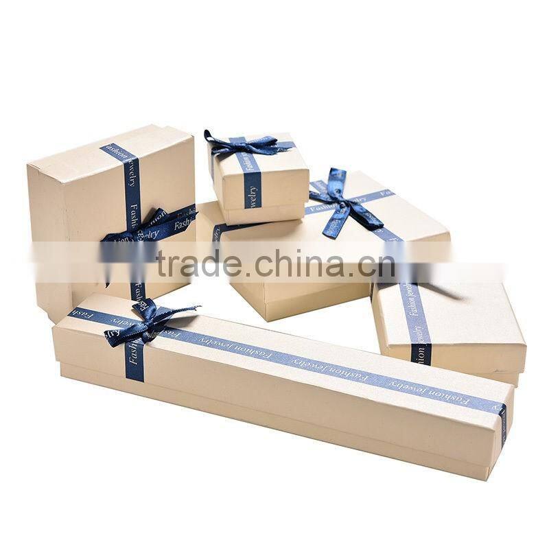 Fancy cardboard gift box jewelry gift packaging box with bow