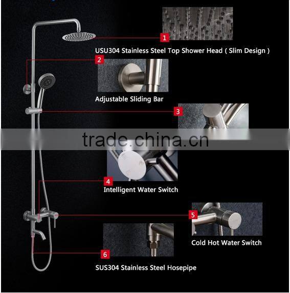 SUS304 multifunction bath shower mixer set