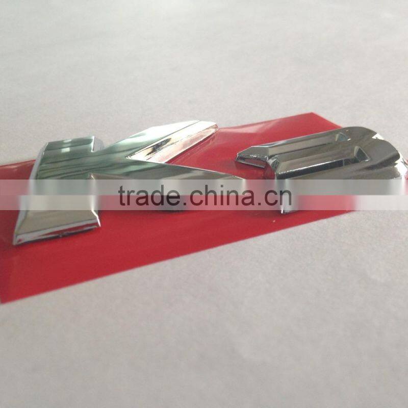 Hot sales 3D outdoors ABS plastic chrome plated self-adhesive K3 car emblem