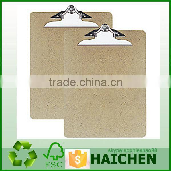 100% Recycled Hardboard Clipboards, Letter Size, 9" x 12 1/2", Brown, Pack Of 2