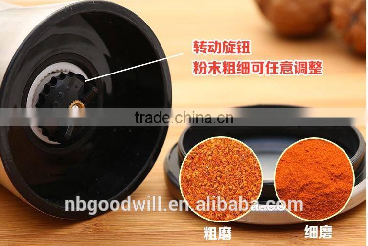 Stainless steel pepper grinder, manual ceramic core, home kitchen supplies, Glass pepper millStainless steel pepper grinder