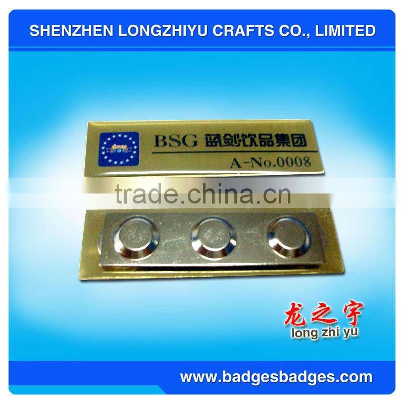 Newest Design Personalized Fancy Acrylic Name Badge,OEM Metal Tag For Hotel Staff