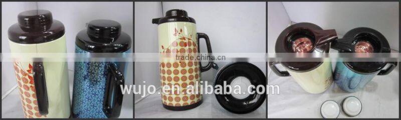 Coffee pot with Pink glass refill , drinking water bottle, steel body or stainless steel body vacuum flask