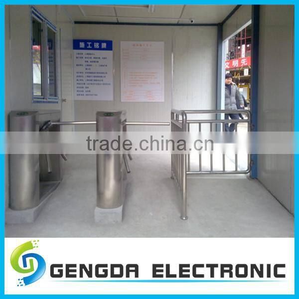 304 stainless steel iron gate designs for supermarket 2mm thick shell RS485 communication tripod barrier