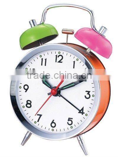 3.5 inches colorful metal case mechanical alarm clock