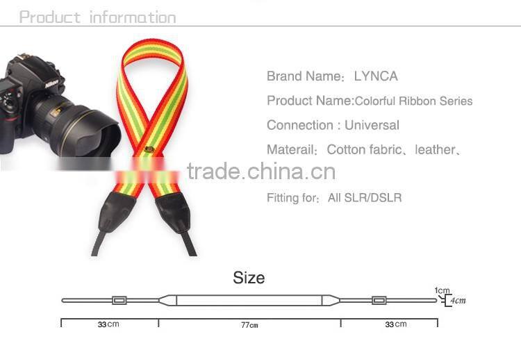 cute camera strap Colourful Ribbon Pattern D-SLR Camera Strap Shoulder Neck Strap Grip LO-02