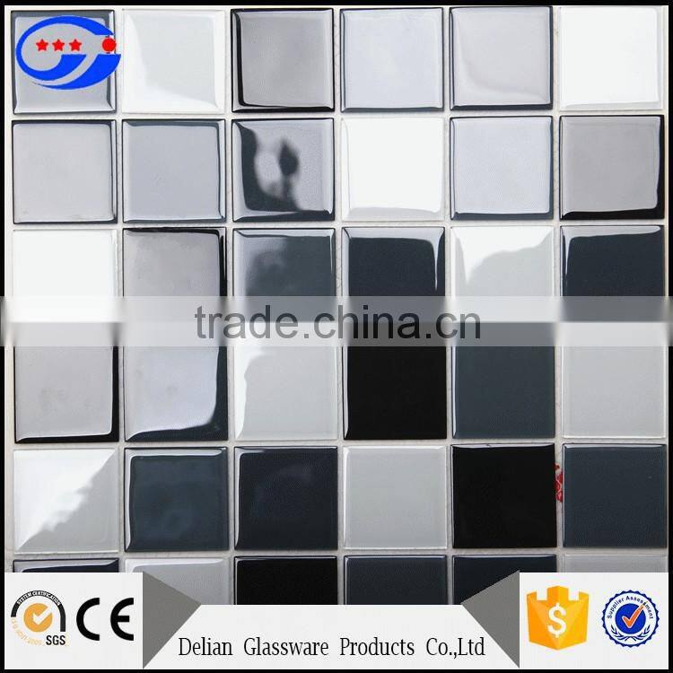 Parquet Feature and Irregular Shape Water Jet Glass Mosaic