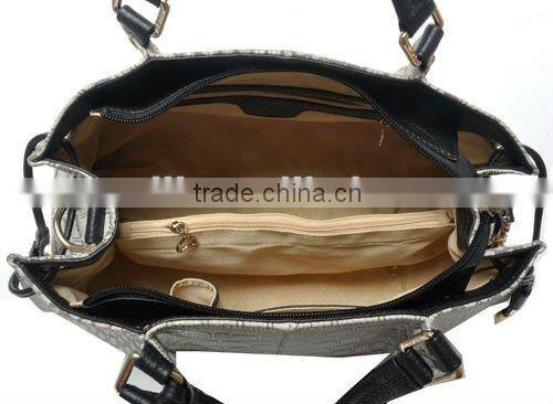 2012 new fashion Europe style croco skin leather bag ladies handbag!