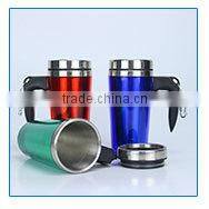 Rubber Ribbed Stainless Steel Custom Coffee Mugs