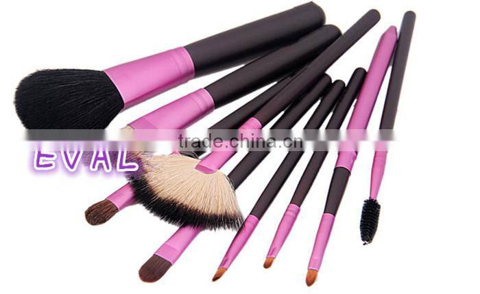 EVAL hot sale 9pcs makeup brushes set with purple handle for gift