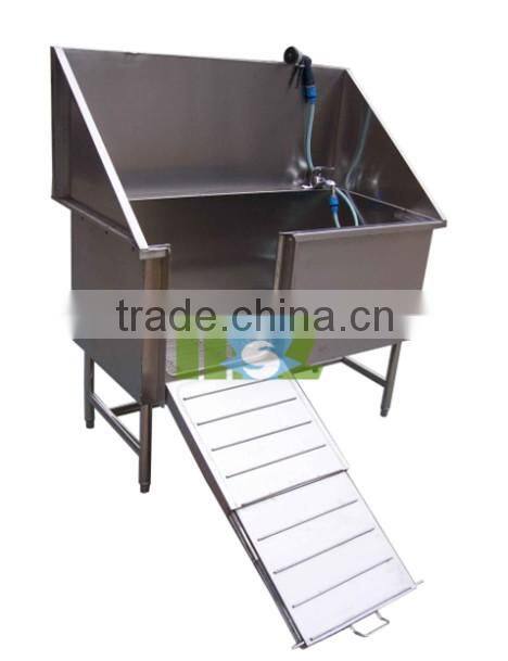 Stainless steel skid resistance pet bath tub MSLVB02