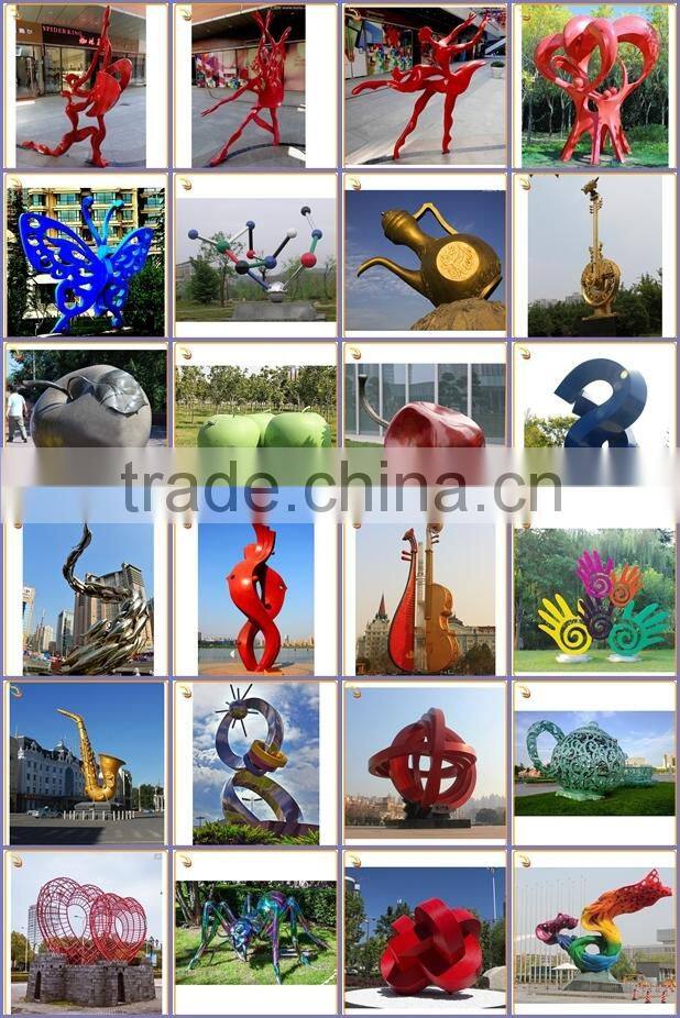 Metal Lily Garden Sculpture Stainless Steel Water Lily Flower Sculpture For Sale