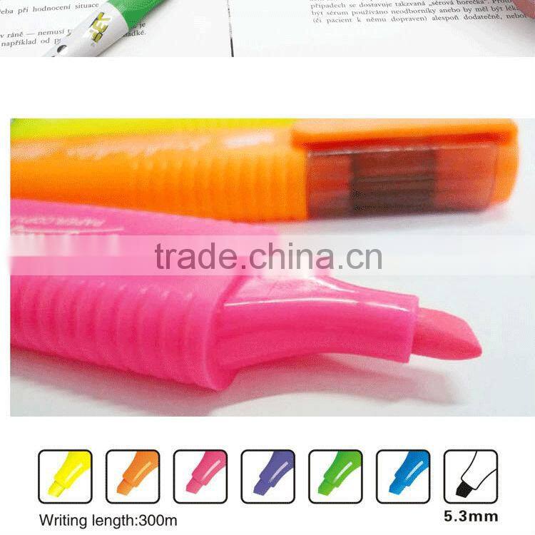 Hot selling fluorescent highlighter marker item 508