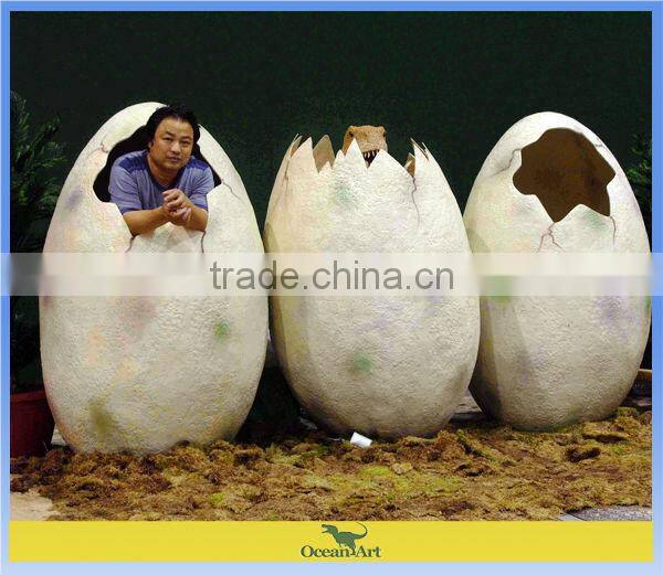 Hatched Dinosaur Emulational Glass Fibre Dinosaur Egg