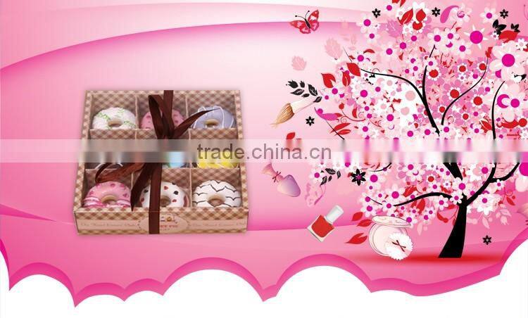 Mendior wholesale chocolate doughnut lip balm set fruit essence birthday gift 9pcs/set/box support OEM