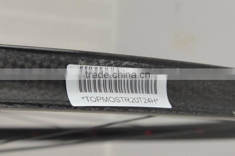 Super light weight 20mm 700C road bicycle carbon rims for sale