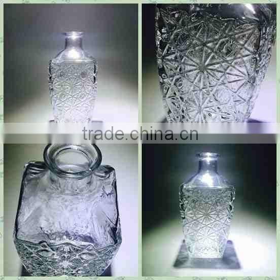 800ml lage capacity clear glass red wine bottle