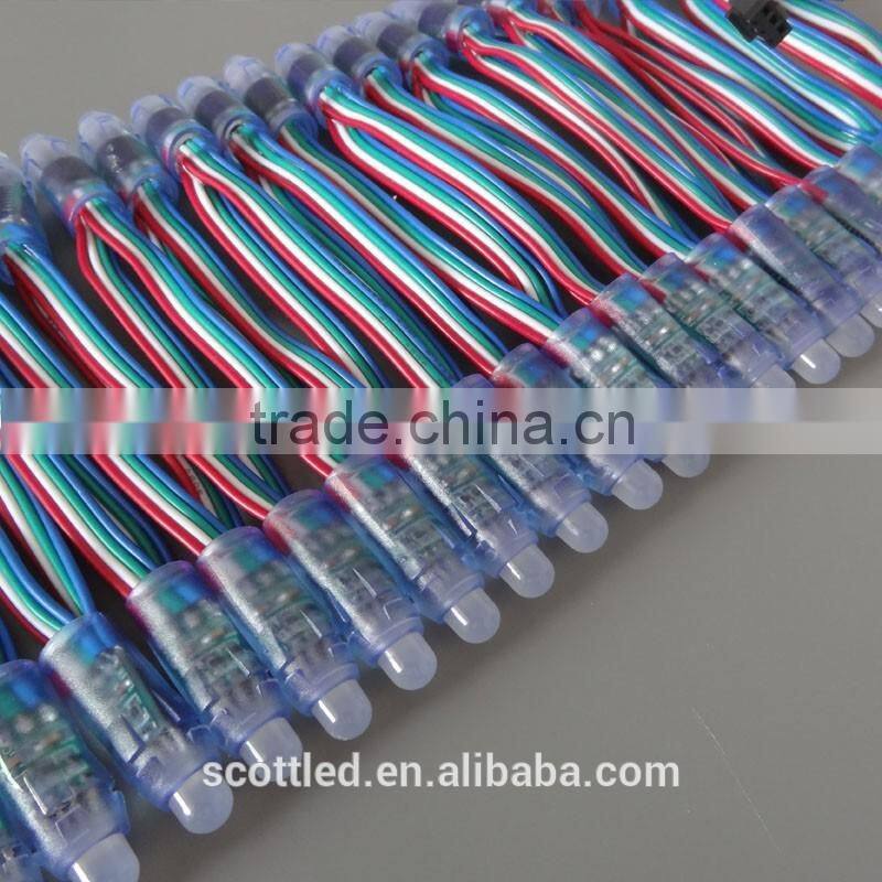 High bright IP68 12mm DC5V led pixel light string ws2801 50 node a string