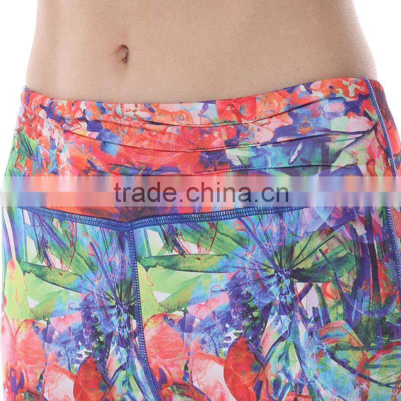 Sublimation Printed Capri, Skinny Sports Pants, Dri Fit Gym Wear, Sexy Belly Dance Tights, Fitness Yoga Leggings in Shanghai