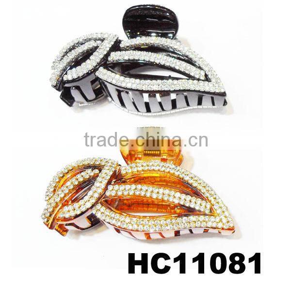 fine rhinestone hair accessories claw clips hair claw stock