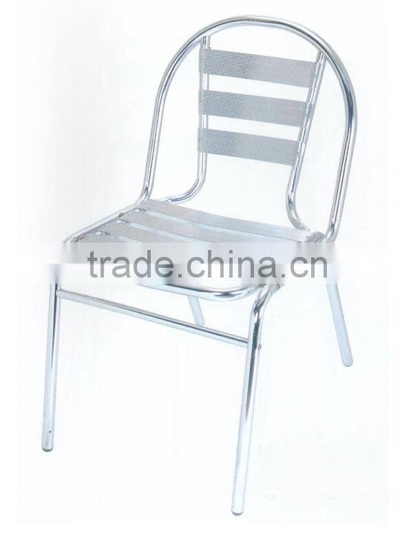 Outside aluminum armless chair design