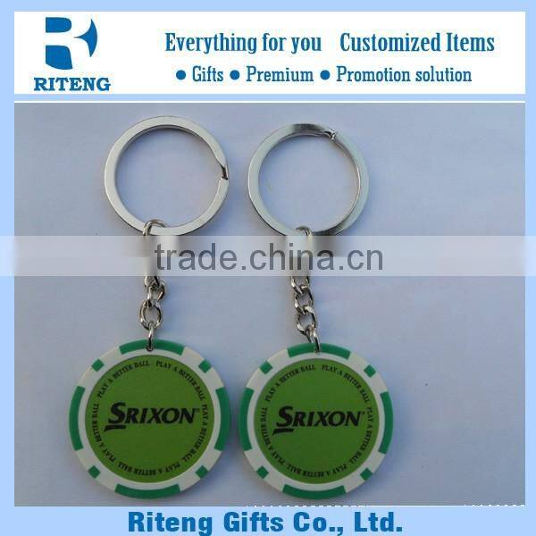 Hot Sale Plastic Chips Cheap Keychain For Promotion