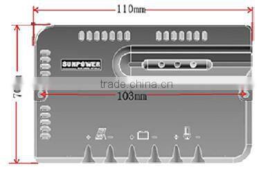 10/15A PWM 12/24VSolar charge controller with factory price