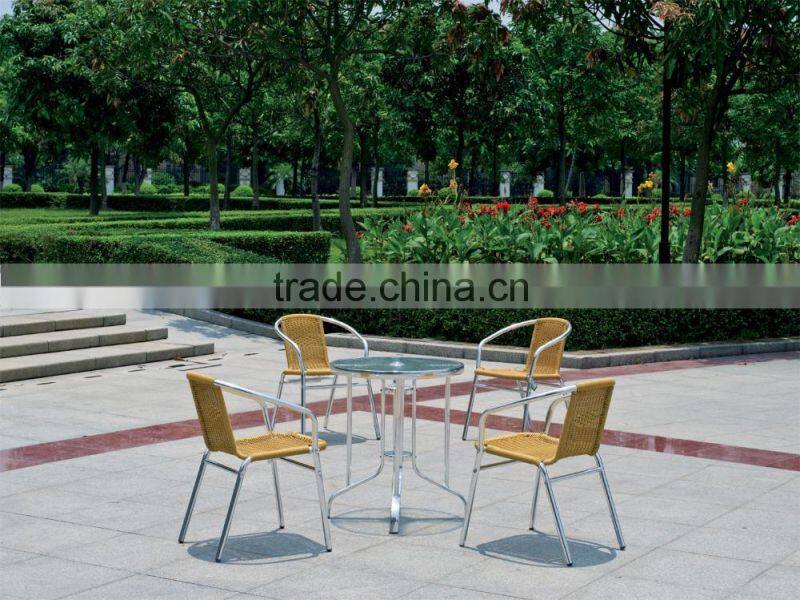 Outdoor round rattan sofa bed patio hotel sofa YPS056
