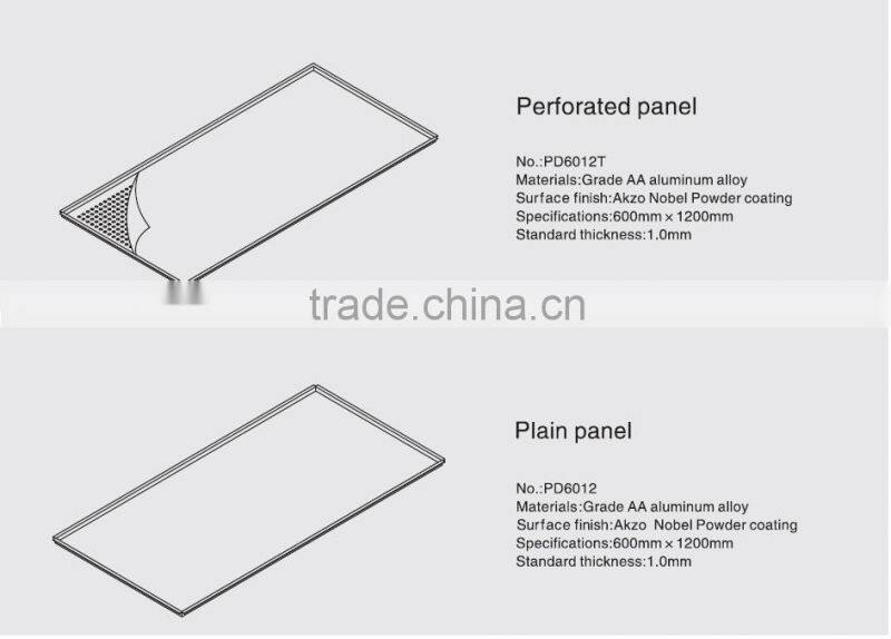 Customized Flat Perforated Panel Metal Ceiling Suspended Ceiling Board Aluminum Lay In Ceiling