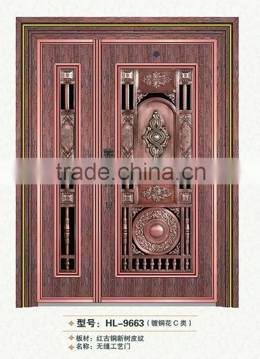 Mordern house used stainless steel exterior front door designs seamless door