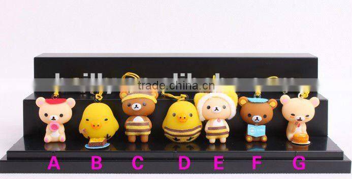 Eco-friendly Custom Girls 3D Cartoon silicone cell phone charms