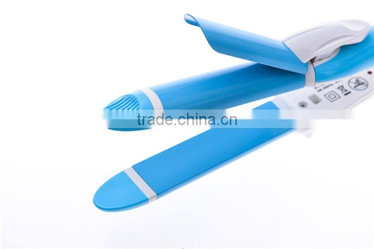 Good quality fashion 2 in 1 multi function hair curlers and hair straighteners