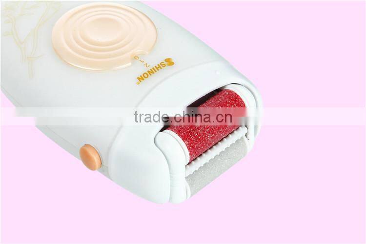 Shinon lady epilator with extra shaving and callus removing head