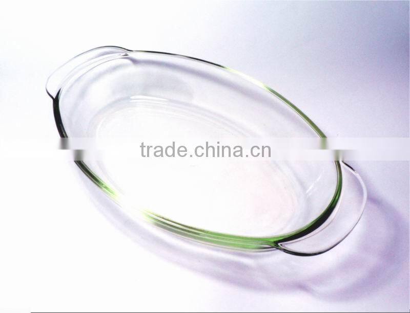 wholesale round clear pyrex glass plate with for microwave cooking