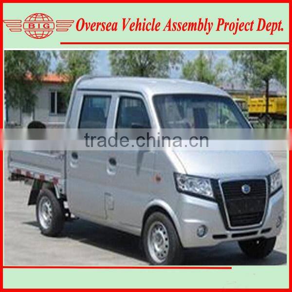assemble RHD/LHD rear wheel drive mini double cabin truck with SKD/CKD parts