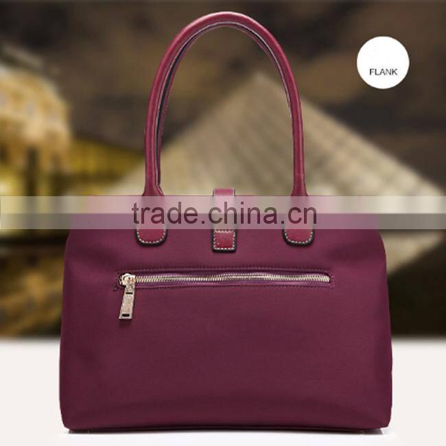 2015 new design long strap canvas pure color handbag women tote bag dark red shoulder bags