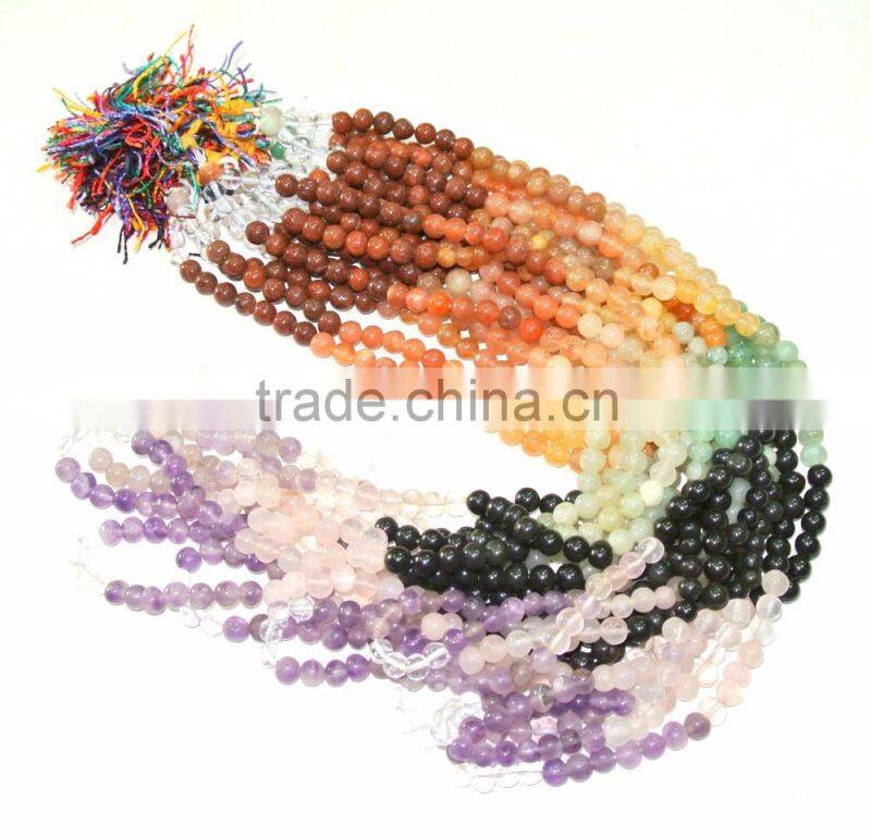 Red Goldstone Notted Jap Mala : Wholesale Jap Mala : Handmade Agate Cotton Notted 108 Beads Mala
