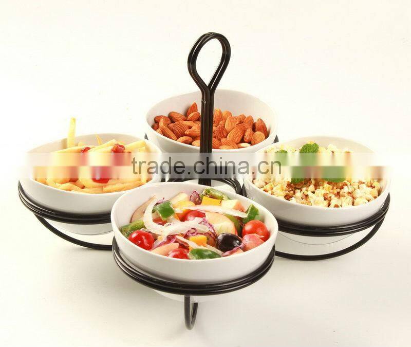 Hot sales 4 PCS White Ceramic Bowl Set