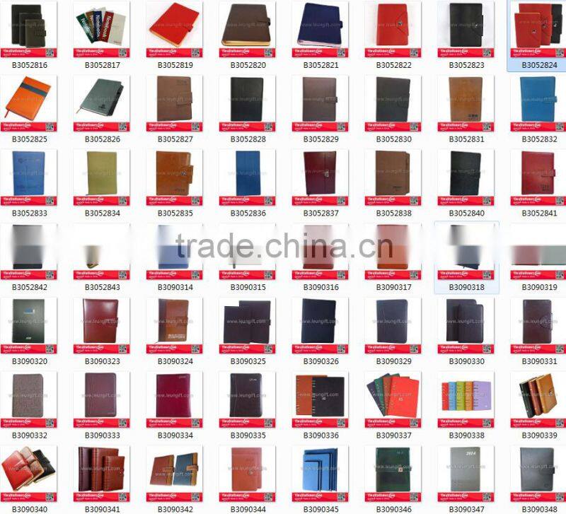 High quality embossed logo customized PU notebook business notebook