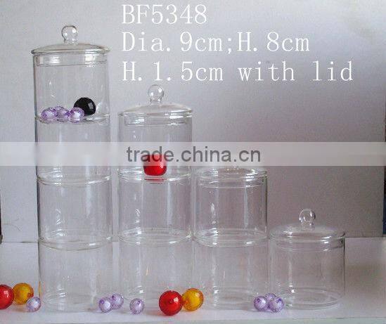 Clear glass jar