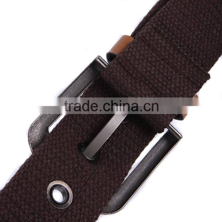 Fashion design female flower buttonhole canvas belt