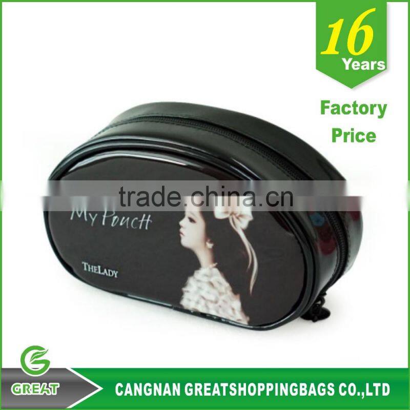 Customized pvc cosmetic bag with zip