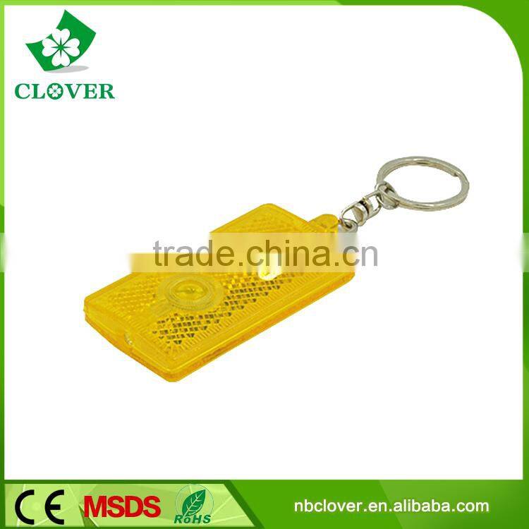 LED key chain lights PS material promotion gift plastic 1 led led keychain flashlight