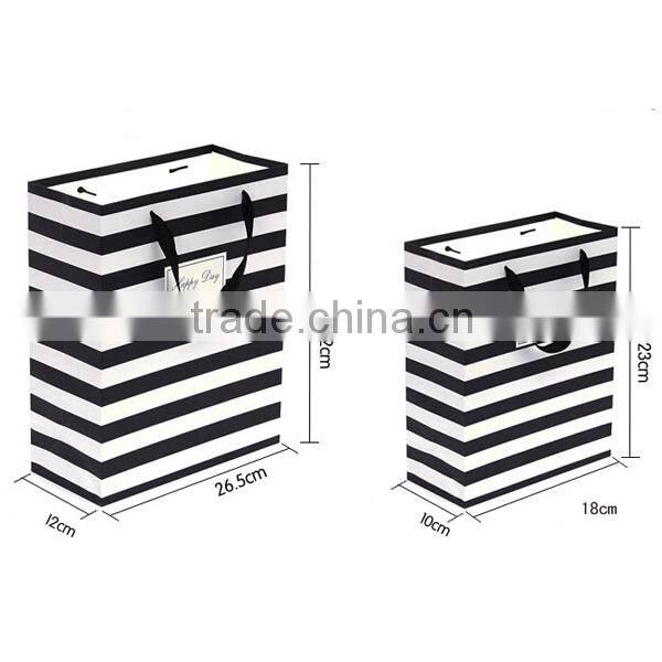 Various Color And Type of Stripe Paper Bag Paper Gift Bag