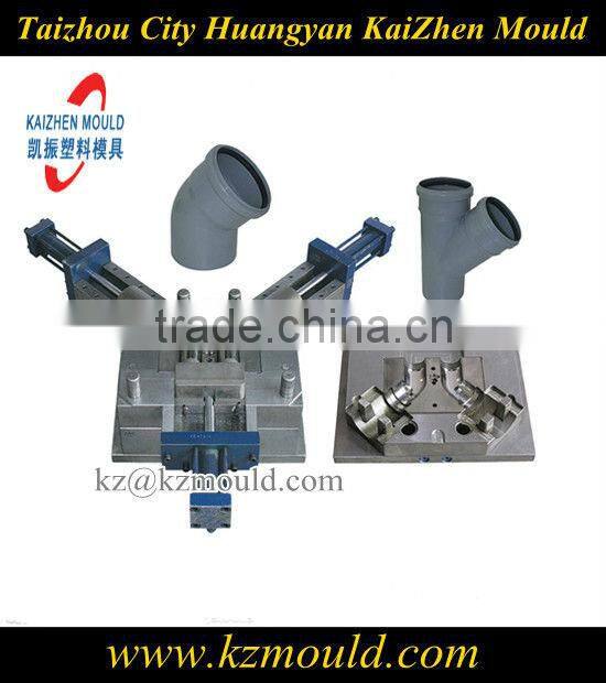 Plastic injection skew tee pipe fitting mould
