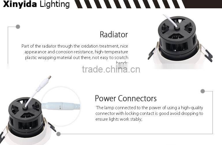 some parts use natural resistance high-temperature plastic material 3w led downlight recessed