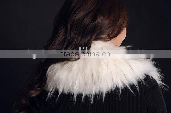 Sya girls cute design winter warm fox big fur collar coat