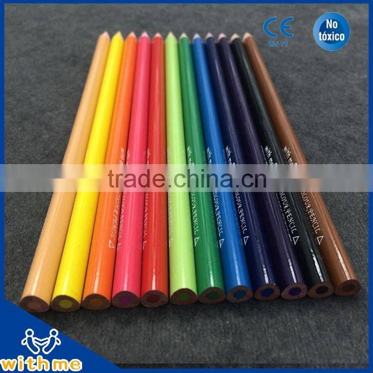 7 inch customized wooden high quality water color pencil