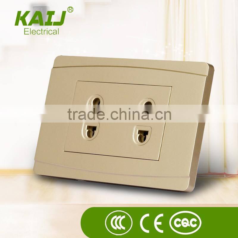 wall mount 15A 300V power electrical double pin switch socket