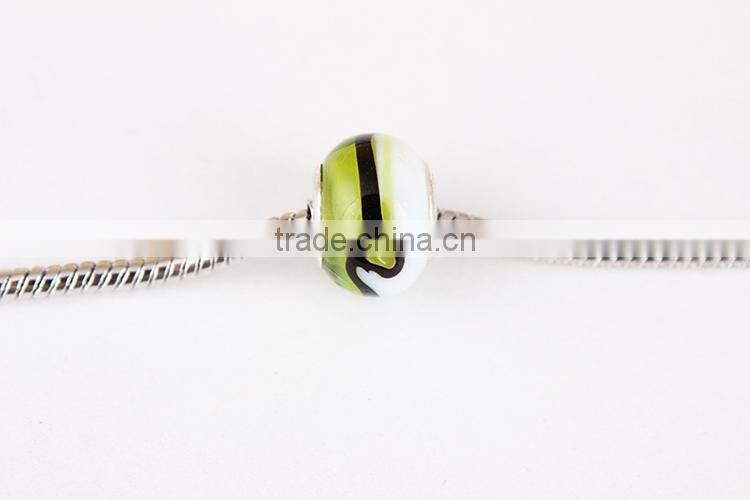 2015 manufacturer glass beads metal bracelet beads loose crystal beads for bracelet
